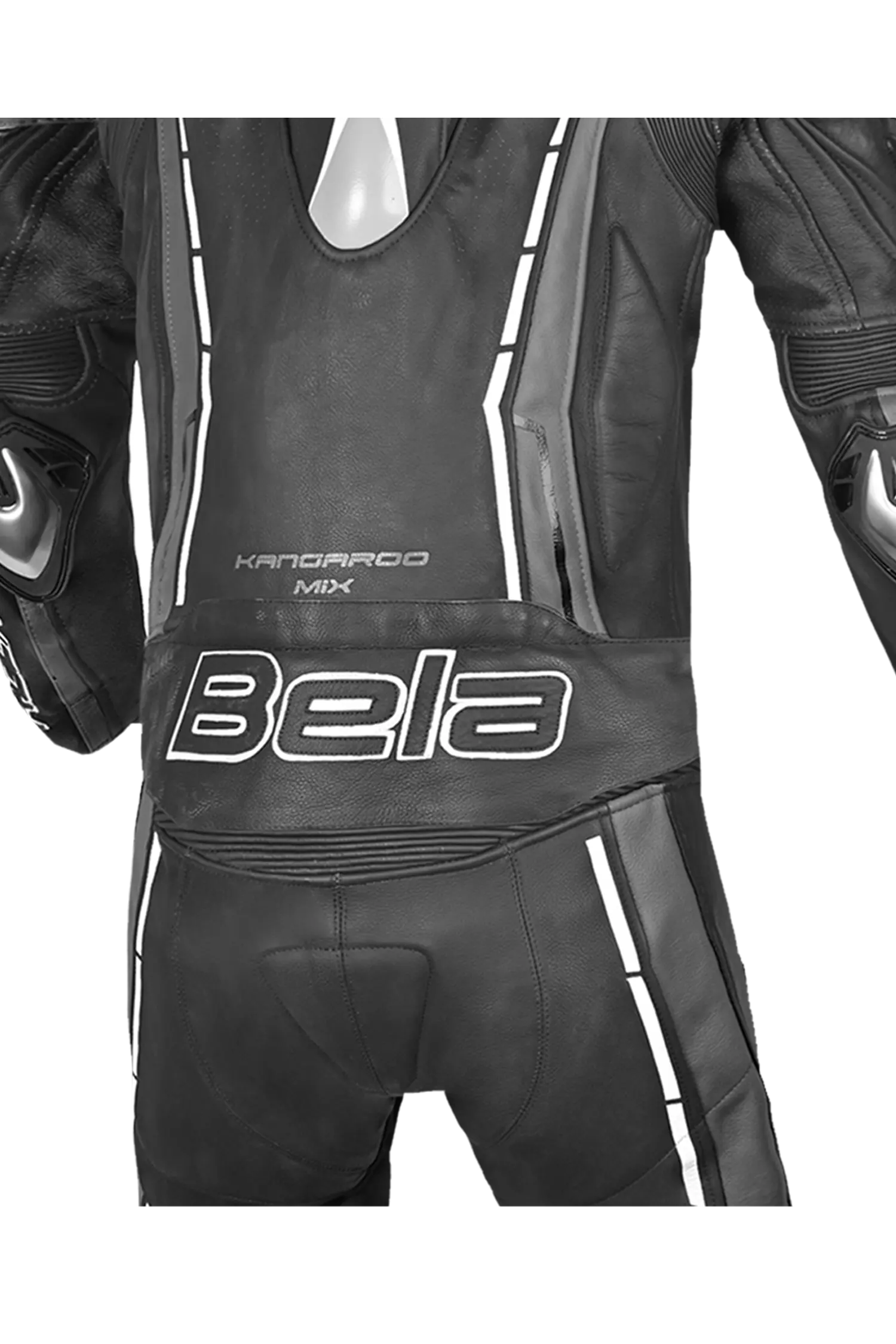 BELA - tuta 2 PC ROCKET cangaroo mix. NEGRO/ANTRACITA 