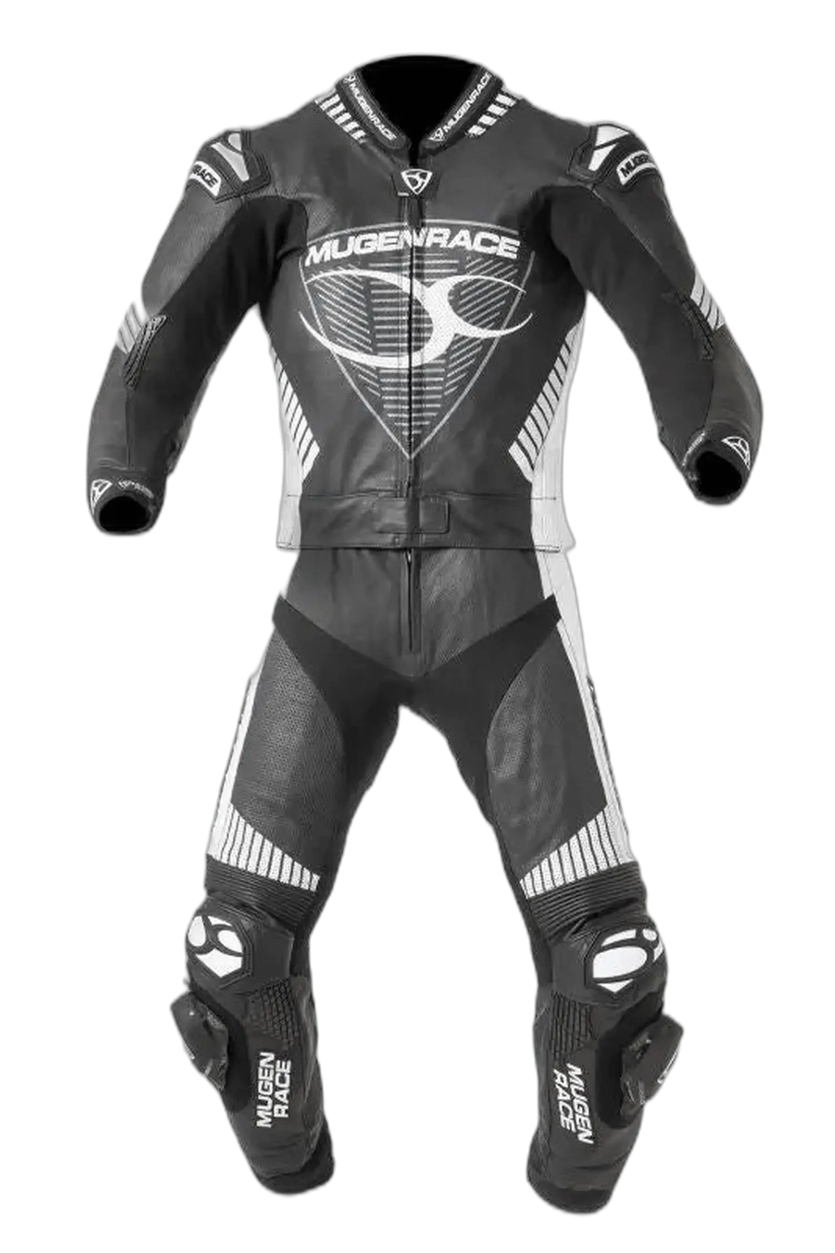 MUGENRACE MNR-1711 Tuta in pelle Impegnato Nero Bianco 