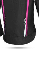 R-Tech Marshal Giacca da donna Moto Nero/Rosa 