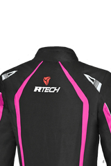 R-Tech Marshal Giacca da donna Moto Nero/Rosa 