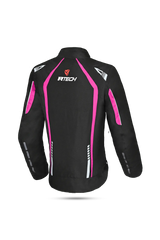 R-Tech Marshal Giacca da donna Moto Nero/Rosa 