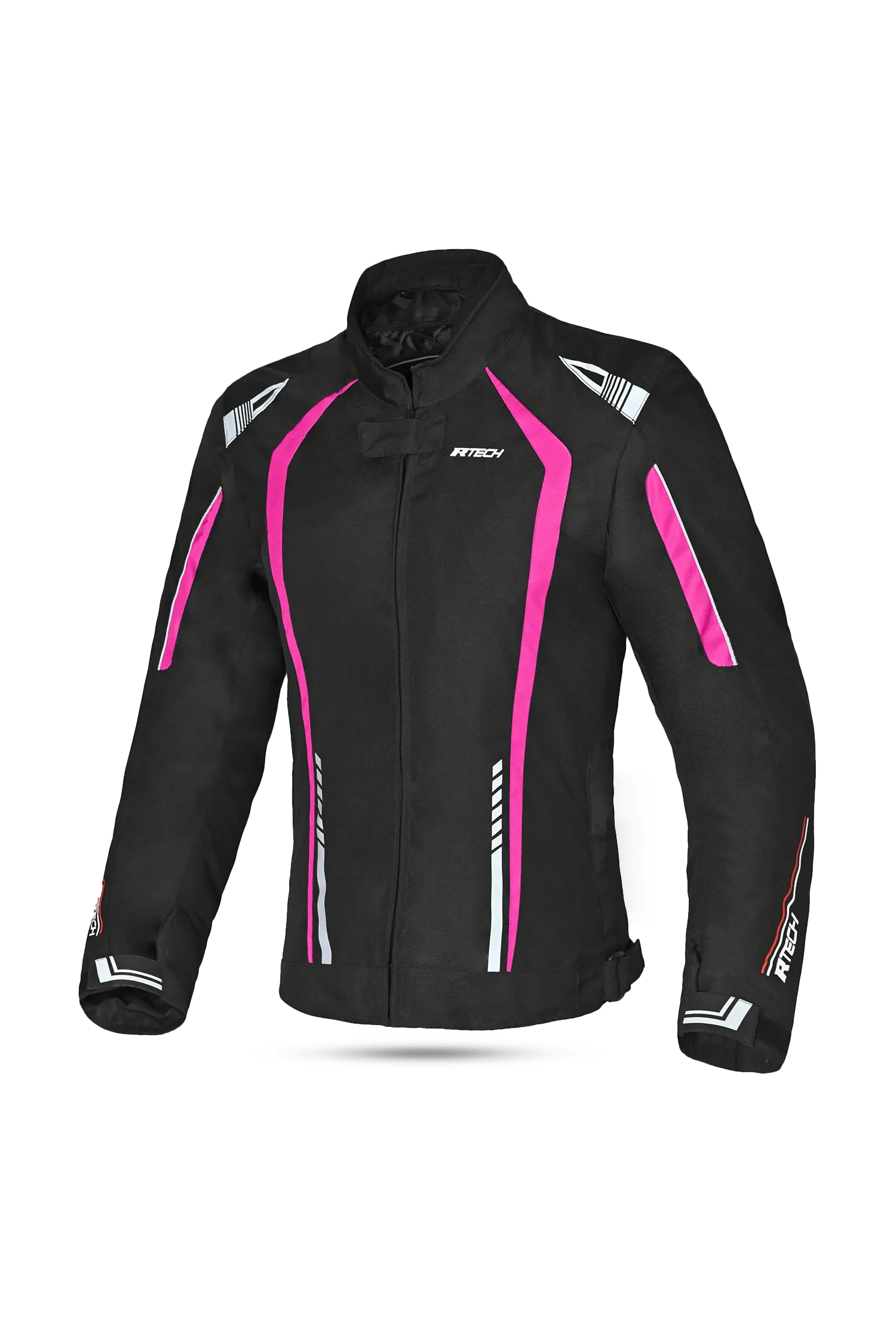 R-Tech Marshal Giacca da donna Moto Nero/Rosa 
