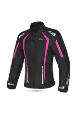R-Tech Marshal Giacca da donna Moto Nero/Rosa 