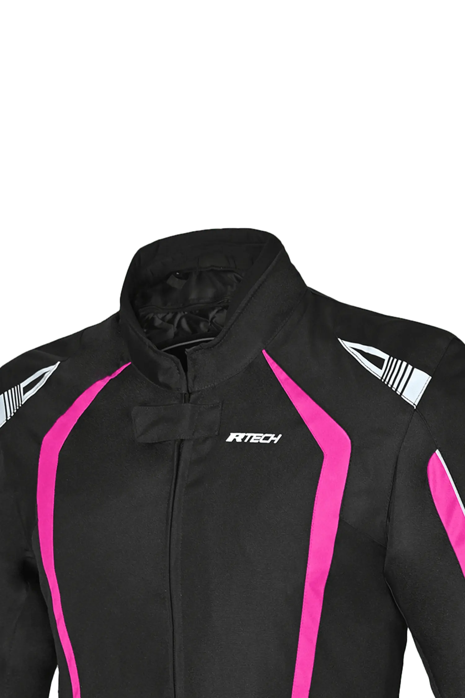 R-Tech Marshal Giacca da donna Moto Nero/Rosa 