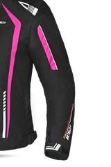 R-Tech Marshal Giacca da donna Moto Nero/Rosa 