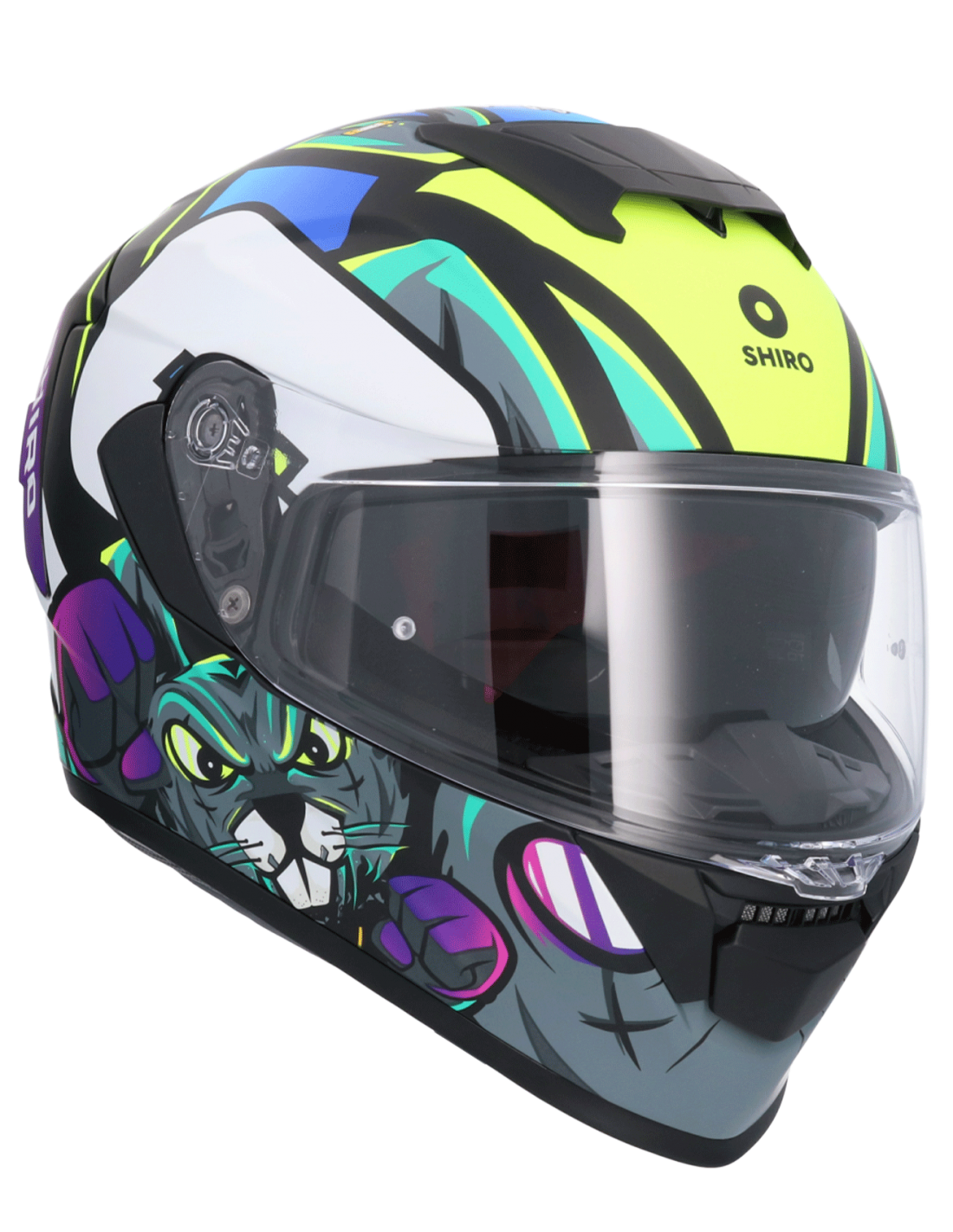 SHIRO CASCO HUNTER RACCOON AZUL MATE 