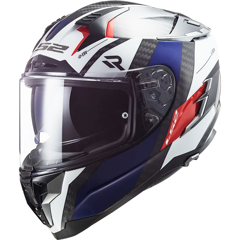 LS2 ff906 challenger casco moto CT2 Alloy Bianco Blu Rosso