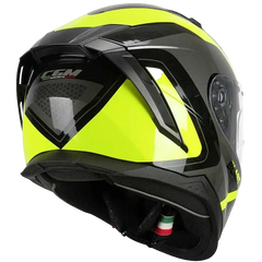 CGM 311R BLAST RACE Moto integrale Caschi Nero Giallo fluo 