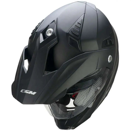 CGM 666A Twin Mono Moto Integrali Avventura Caschi Nero Opaco