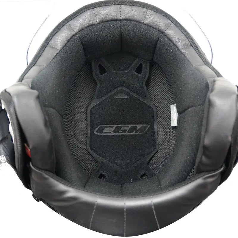 Casco Jet 109xGLOBO SPORT Grigio Giallo fluo sagomata By CGM 🇮🇹
