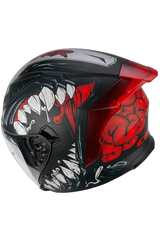 CGM 127X DEEP FREAKER Motociclo Jet Caschi Nero Rosso opaco 