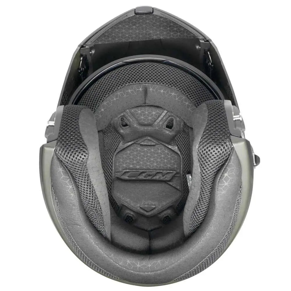 CGM 568G Ber Dresda Moto Modulare Caschi Nero Rosso opaco