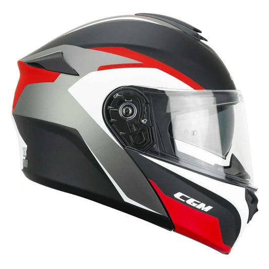 CGM-Casco Modulare 568G Ber Dresda bianco rosso nero 