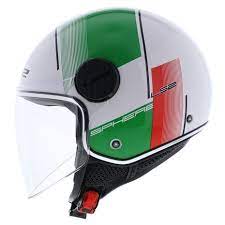 LS2 OF558 Sphere LUX FIRM casco moto aperto Bianco Verde Rosso