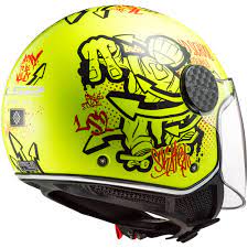 LS2 OF558 Sphere LUX FIRM SKATER moto open face H-V Giallo