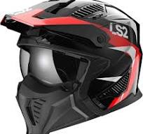 LS2 OF606 DRIFTER Triality jet open face motorbike helmet Red