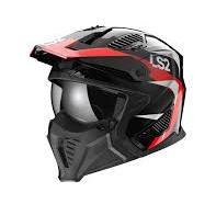 LS2 OF606 DRIFTER Triality jet open face motorbike helmet Red