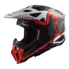 LS2 MX703 C X-FORCE VICTORY RED WHITE casco da motocross off road
