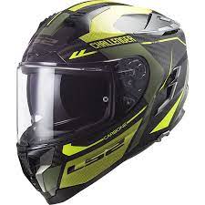 LS2 ff906 challenger casco moto CT2 Thorn verde militare