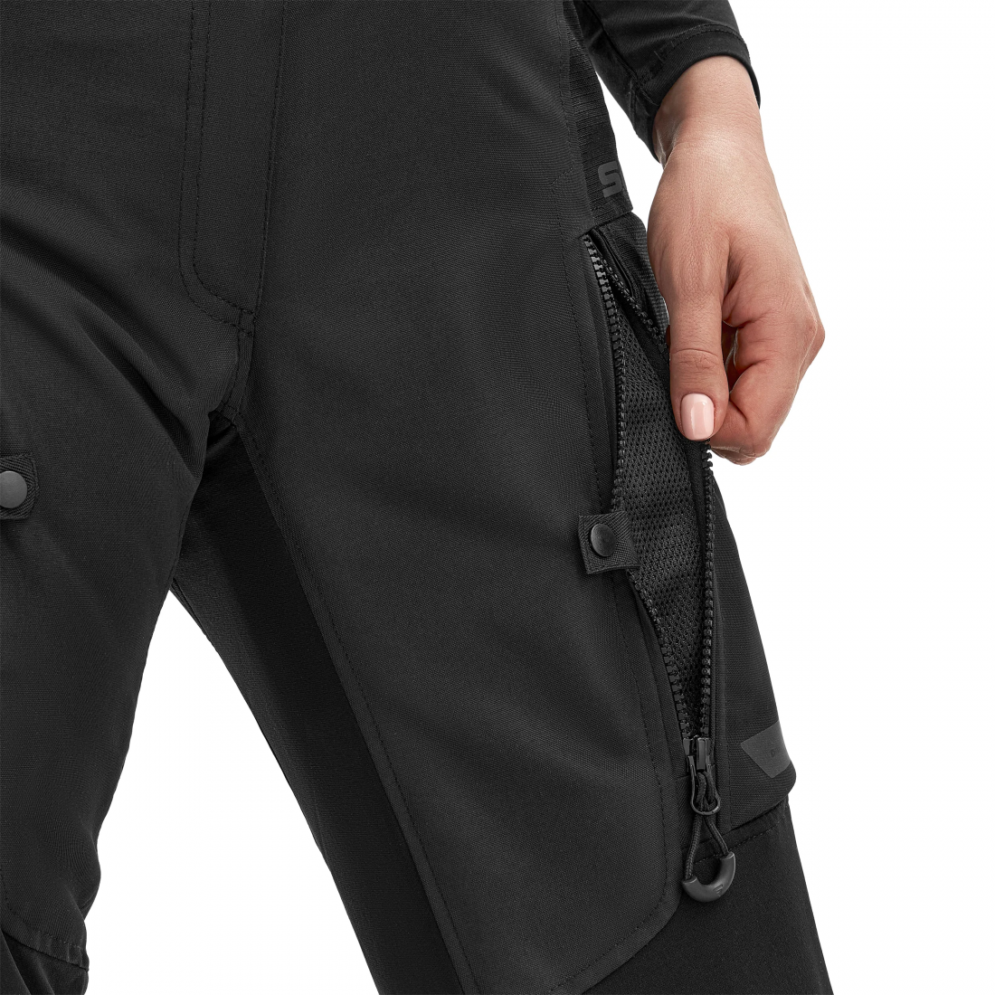 SHIMA DUNE SHORT PANTALONE DE MOTO MUJER NEGRO 