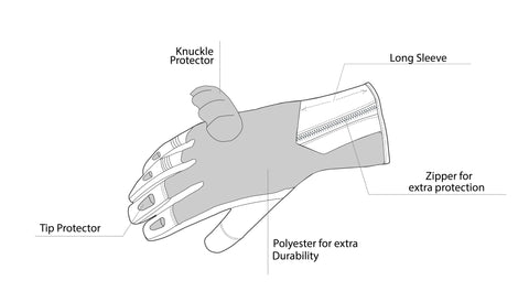 Bela Explorer WP guanti  impermeabile Nero/Amarillo Fluor