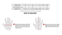 R-Tech Falcon Guanti Per Moto Nero Blanco  chart