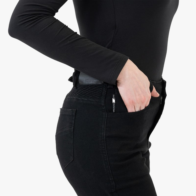 SHIMA FLEXX VAQUEROS DE MOTO MUJER NEGRO 