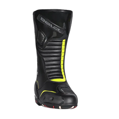 Bela Strip stivali da moto sportivo Nero/Giallo Flu 