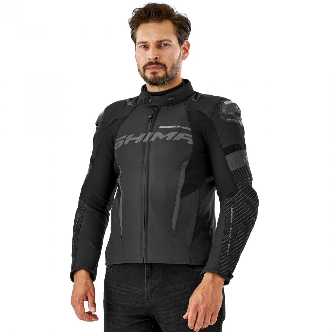 SHIMA SOLID 2.0 CHAQUETA TEXTIL DE MOTO HOMBRE NEGRO 