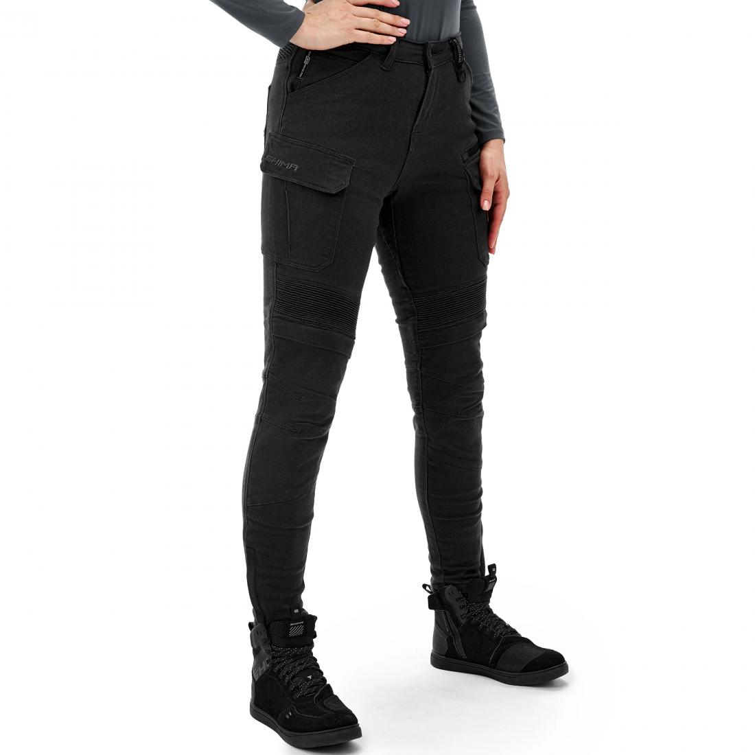 SHIMA GIRO 3.0 LADY VAQUEROS DE MOTO NEGRO 