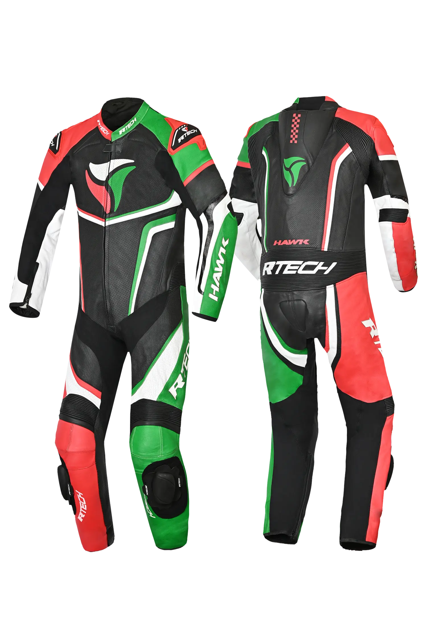 R-Tech Hawk 1 Pc Nero Bianca verde rosso 