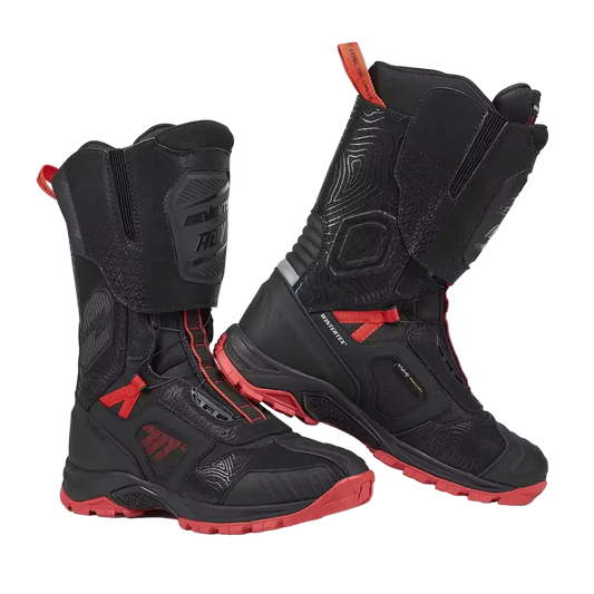 SEVENTY SD-BA6 STELVIO HIGH Moto Unisex Adventure Stivali Neri Rossi 