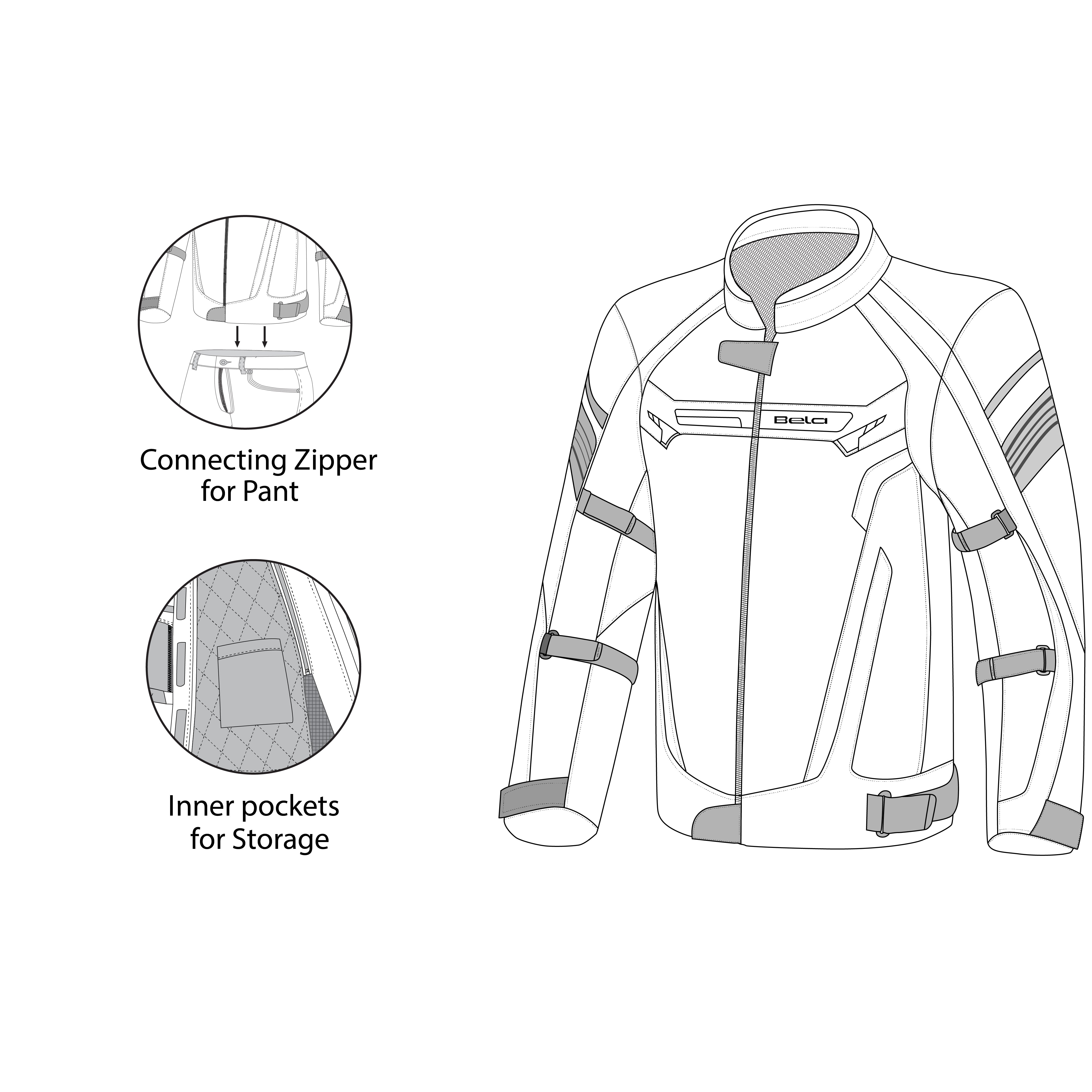 BELA HIGHLAND GIACCA MOTO UOMO NERA ICE GRIGIA 