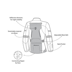 BELA HURRICANE 3 IN 1 GIACCA MOTO DONNA BLU GHIACCIO ROSSO 