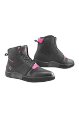 SHUA - Oddin Scarpe Da Moto Urban Donna - Neri Rosa 