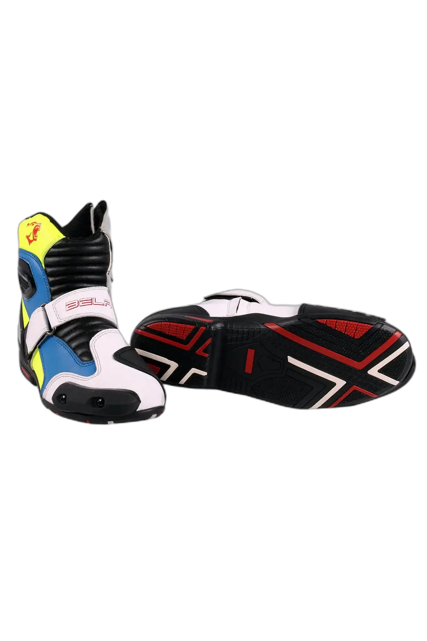 Bela Faster racing Motociclo Stivali Da Corsa Bianco Blu 