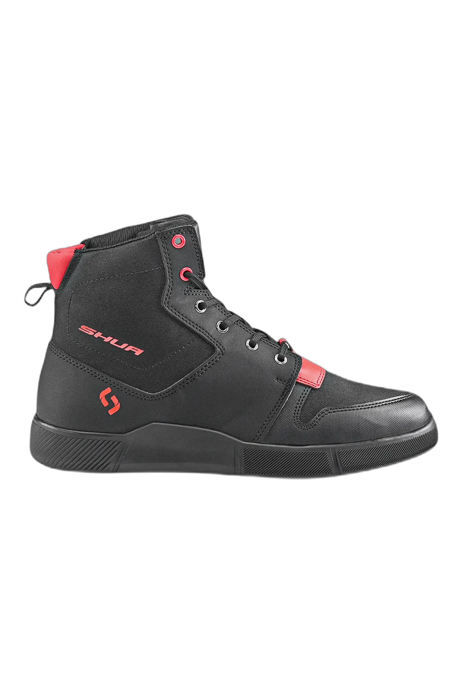 SHUA - Oddin Scarpe Da Moto Urban - Neri Rosso 