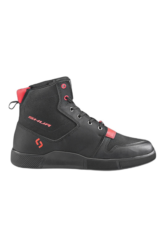 SHUA - Oddin Scarpe Da Moto Urban - Neri Rosso 