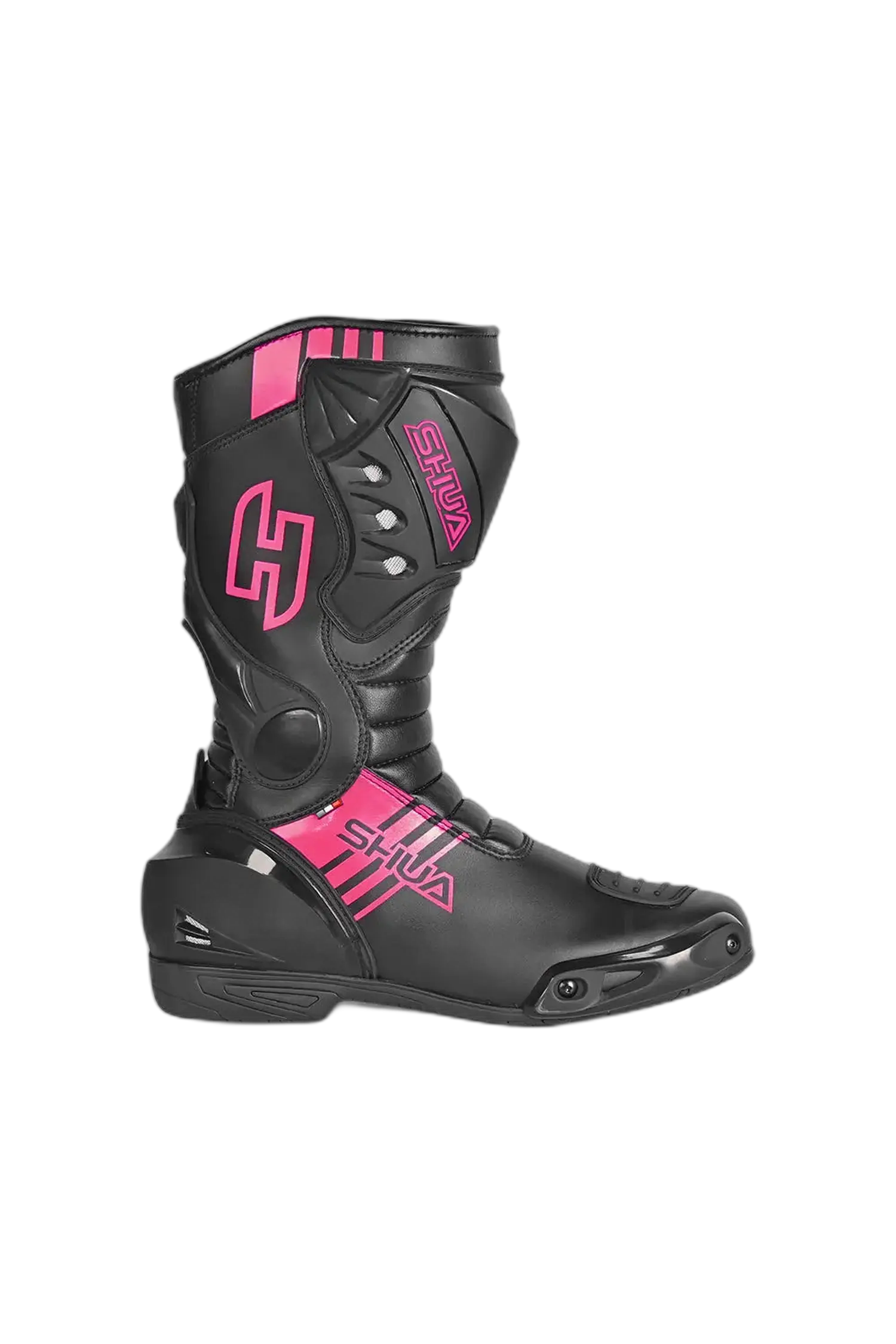 Shua - SuperTech Stivali da moto da corsa - Nero Rosa 