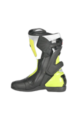 Bela Stivali da moto corsa Turbo Track - Nero Bianco Giallo Fluo 