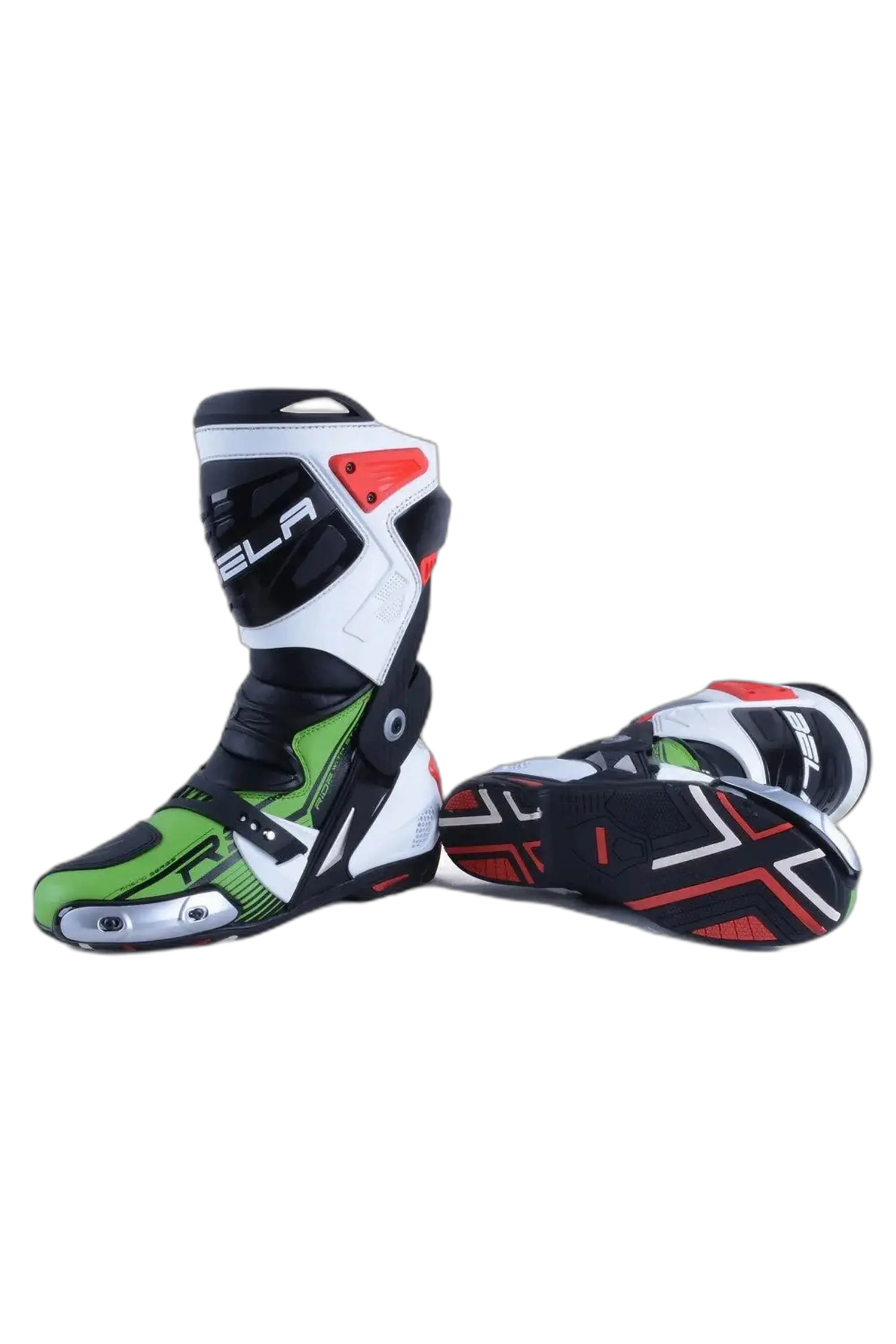 Bela Race Pro Verde Stivali da Motociclista 