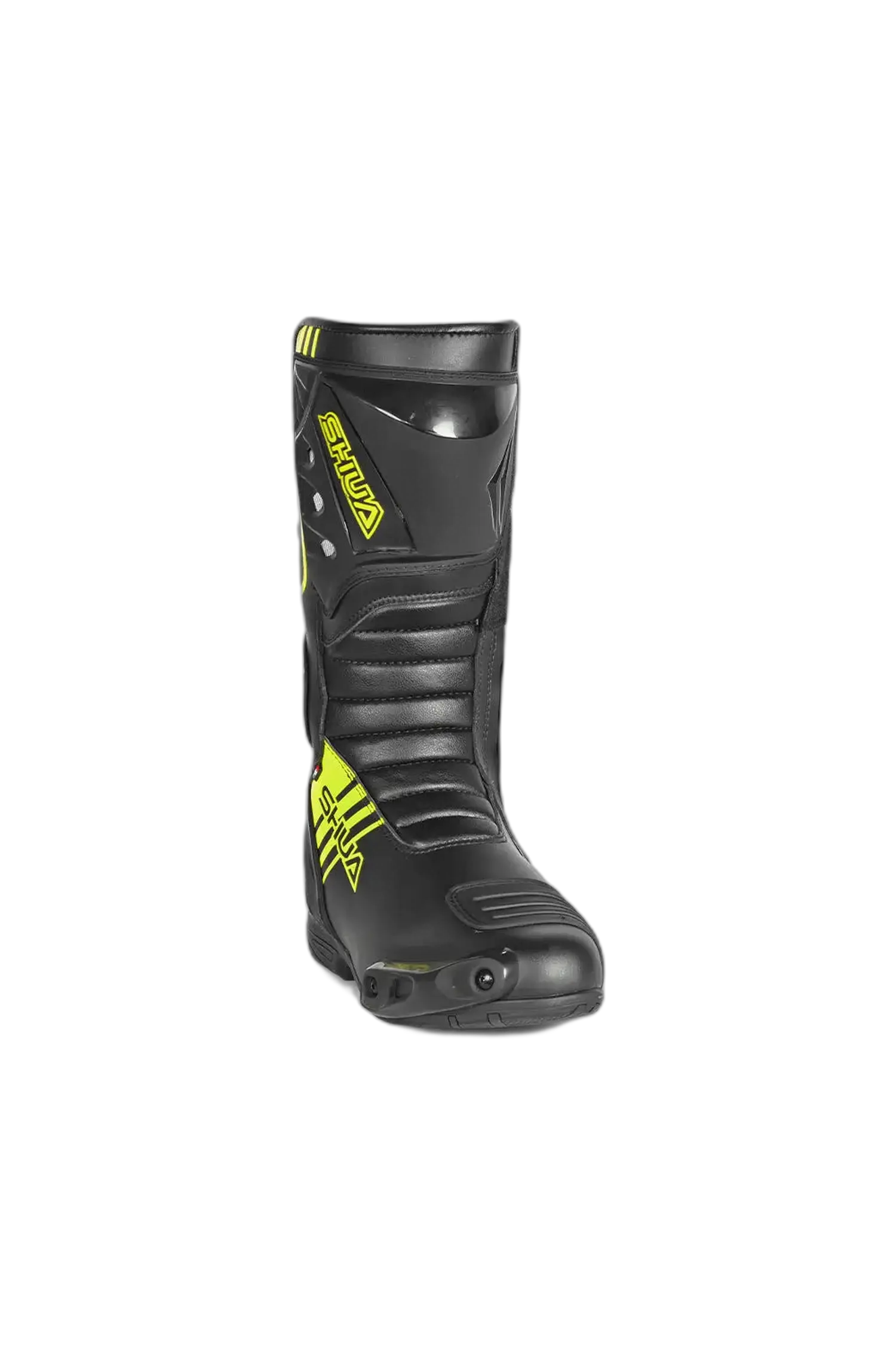 Shua Super Tech Stivali da moto da corsa Pista Nero Giallo 