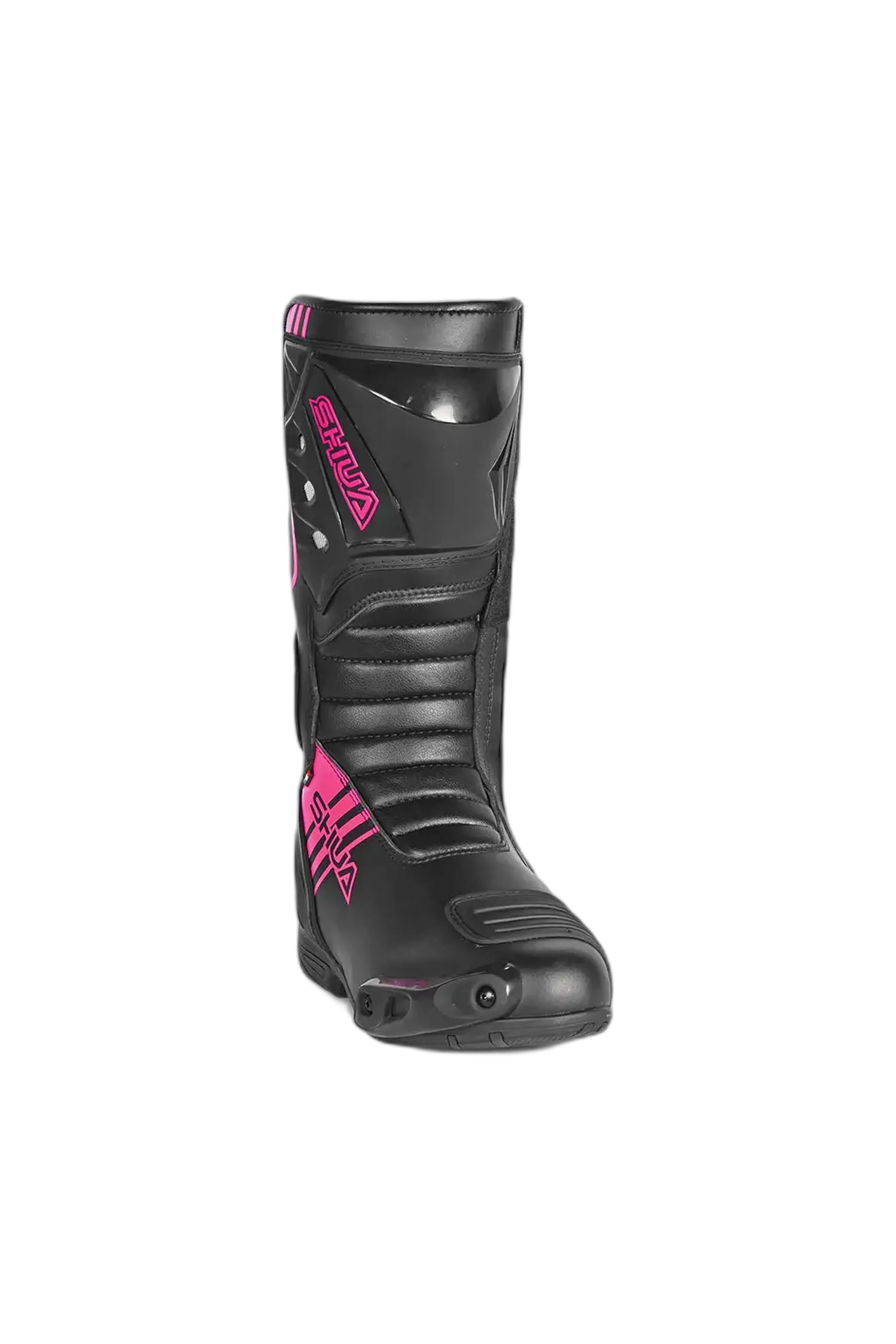 Shua - SuperTech Stivali da moto da corsa - Nero Rosa 