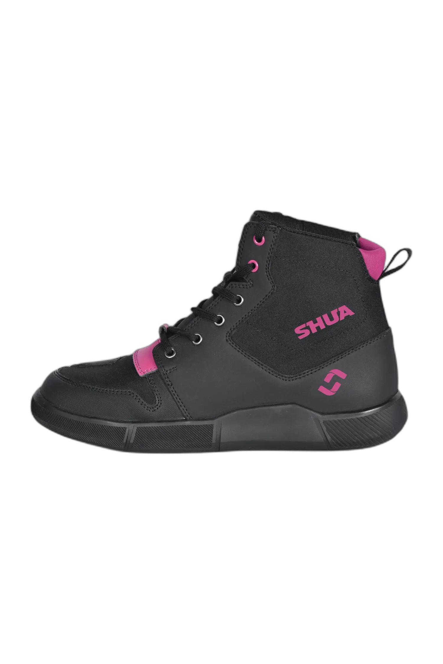 SHUA - Oddin Scarpe Da Moto Urban Donna - Neri Rosa 
