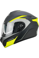 CGM 568G BER DRESDA Moto Modulare Caschi Grafite Giallo fluo opaco 
