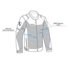 Bela MESH PRO GIACCA MOTO IN TESSUTO TRAFORATO ESTIVA UOMO GHIACCIO/GRIGIO 