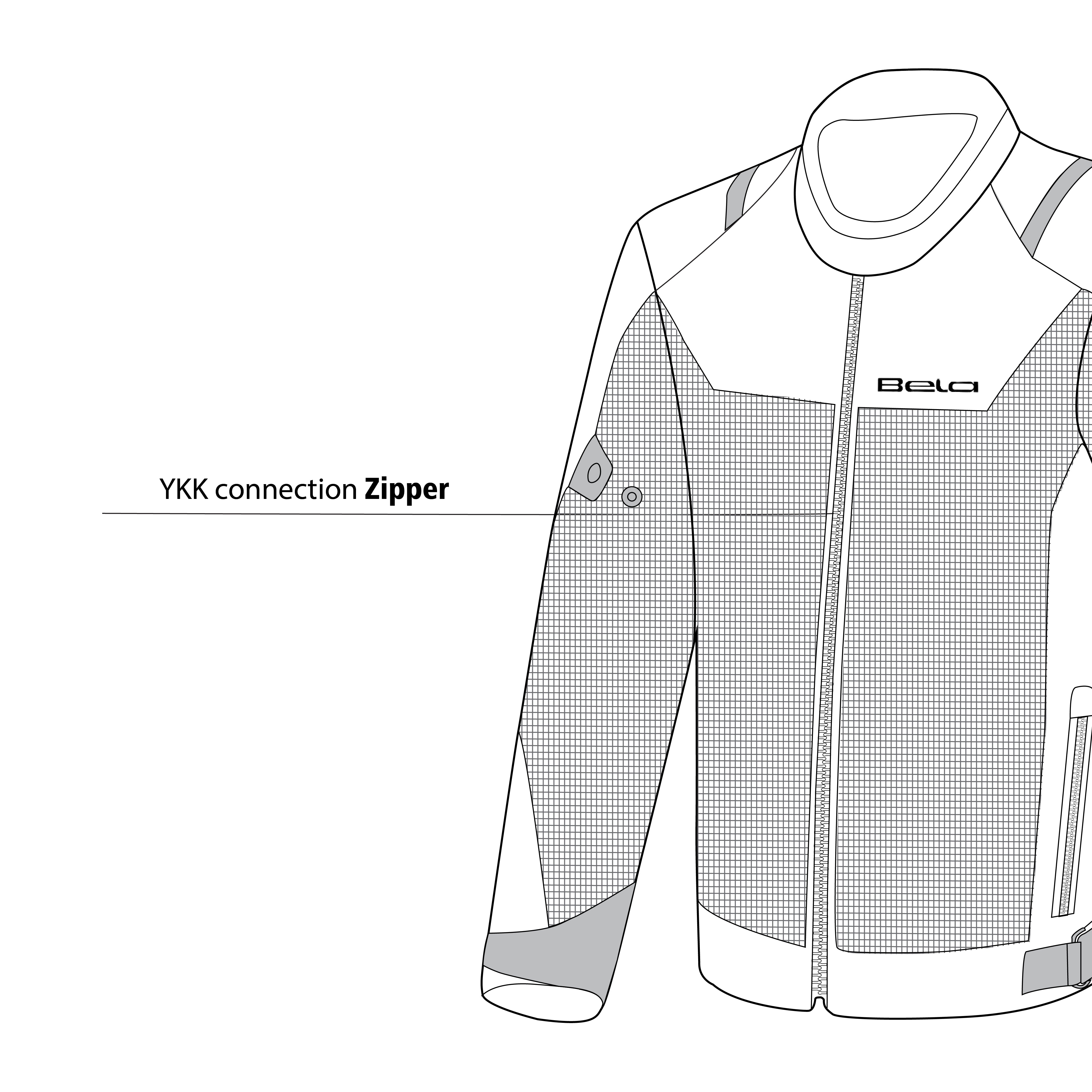 Bela MESH PRO GIACCA MOTO IN TESSUTO TRAFORATO ESTIVA UOMO GHIACCIO/GRIGIO 