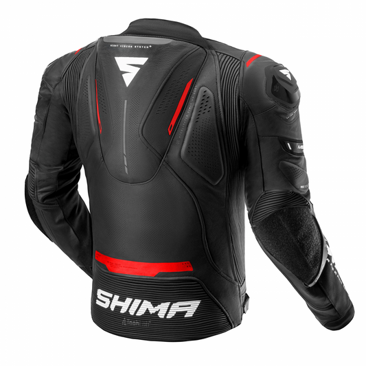 SHIMA MISSION ST G2 GIACCA DI PIEL MOTO UOMO NERO/ROSSO – Yamoto.it