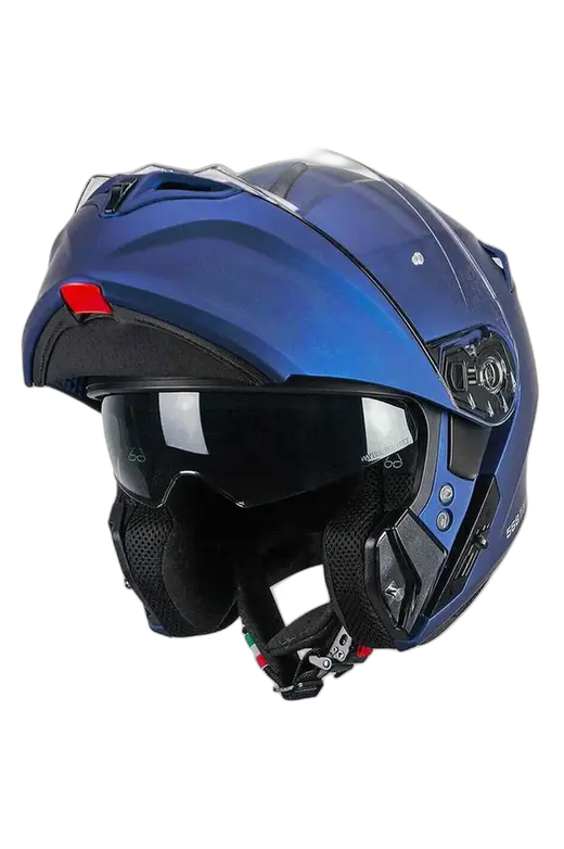 CGM 568A BER MONO Moto Modulari Caschi Blu Satinato 