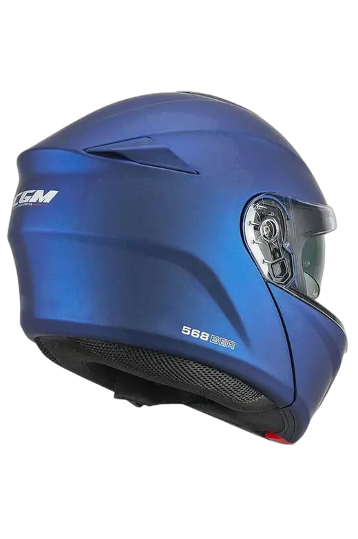 CGM 568A BER MONO Moto Modulari Caschi Blu Satinato 